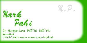 mark pahi business card